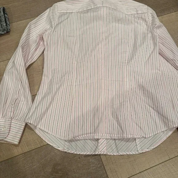 TALBOTS WOMENS PINK LONG SLEEVE BUTTON UP SHIRT SIZE 4 PINK - Picture 7 of 7